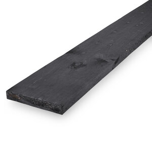 vuren -  plank - gebeitst Zwarte steigerplank - 29x190 mm - ruw - KD