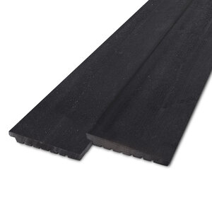 vuren - rabat - zwart Zwart gebeitst vuren Zweeds rabat - 14-28x180 mm - ruwe zichtzijde - KD