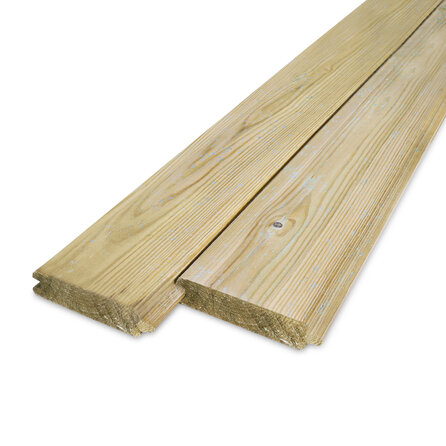 Geïmpregneerd grenen blokhutprofiel - 28x118 mm - geschaafd - blokhut plank - geïmpregneerd grenenhout KD 18-20%