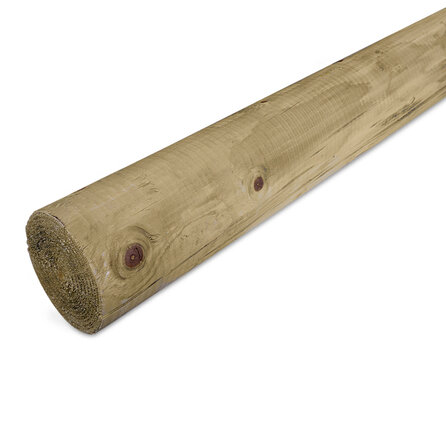 Geïmpregneerd grenen rondhout - 200 mm - gefreesd - ronde paal - geïmpregneerd grenenhout KD 18-20%