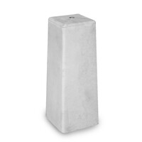 Beton poer 15x15 cm taps - lichtgrijs - 50 cm hoog - M16