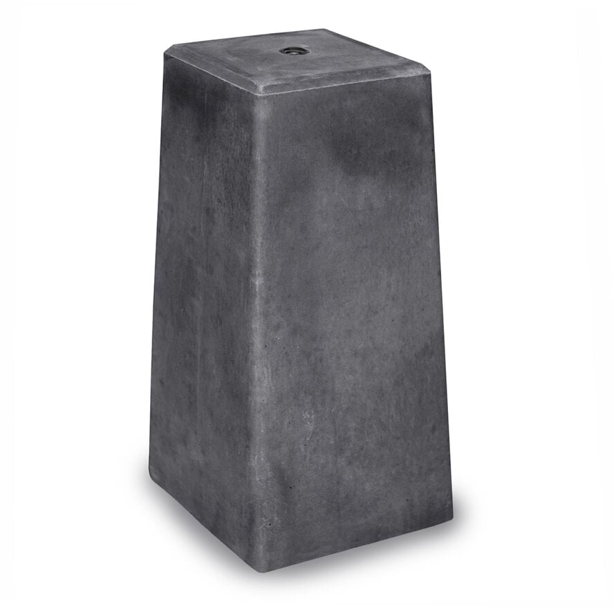 Beton poer 20x20 cm taps - antraciet - 50 cm hoog - M20 Beton poer 20x20 cm taps - antraciet - 50 cm hoog - M20