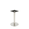 Gietijzeren (horeca)tafel onderstel rond RVS look - op voet - diameter 8 cm - 72 cm hoog - diameter 43 cm (voet)plaatafmeting - RVS look (glad) gecoat