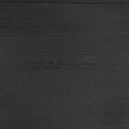 Zwart geïmpregneerd douglas Zweeds rabat - 11-22x180 mm - zichtzijde fijnbezaagd / ruw - potdeksel plank - zwart douglashout KD 18-20%