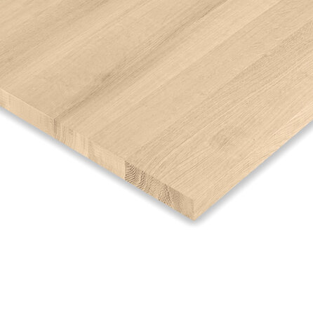 Eiken paneel - 4 cm dik (1-laag) - foutvrij eikenhout - meubelpaneel (massief) - 122 cm breed - timmerpaneel 8-12% KD - voor binnen