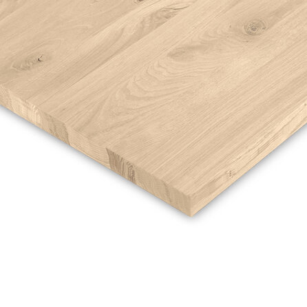 Eiken paneel - 4 cm dik (1-laag) - rustiek eikenhout - meubelpaneel (massief) - 122 cm breed - timmerpaneel 8-12% KD - voor binnen