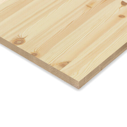 Grenen paneel - 4 cm dik - 123x320 cm - meubelpaneel - A/B kwaliteit grenenhout - KD 8-12%
