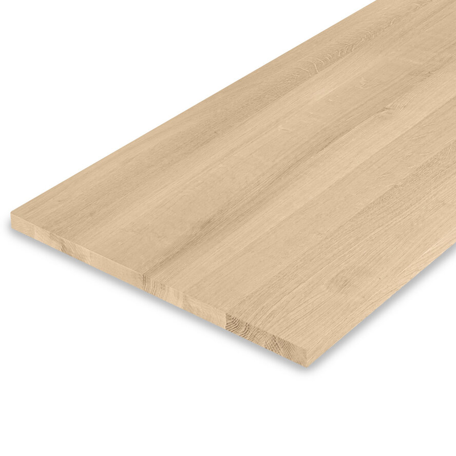 Eiken blad - op maat - 2 cm dik (1-laags) - eiken paneel - foutvrij eikenhout - 8-12% KD - voor binnengebruik Eiken blad - op maat - 2 cm dik (1-laags) - eiken paneel - foutvrij eikenhout - 8-12% KD - voor binnengebruik