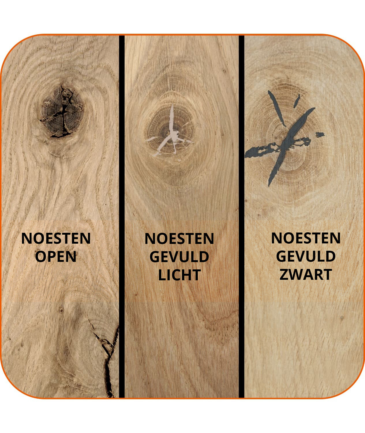 Noesten open of gevuld