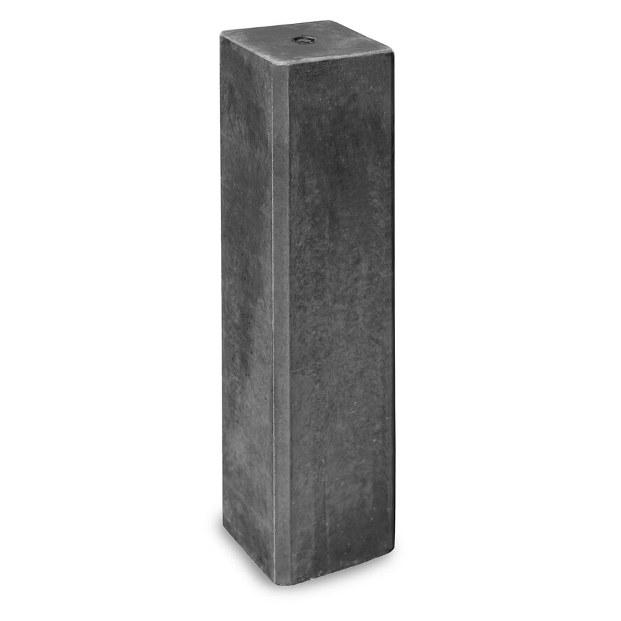 Beton poer 15x15 cm - antraciet - 60 cm hoog - M16 - kleine facetrand Beton poer 15x15 cm - antraciet - 60 cm hoog - M16 - kleine facetrand