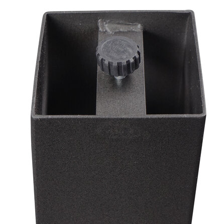 Zwarte N-poten (set) - staal / ijzer - 10x10 cm - hoogte: 72 cm - breedte: 78 cm - tafelpoot metaal zwart gecoat