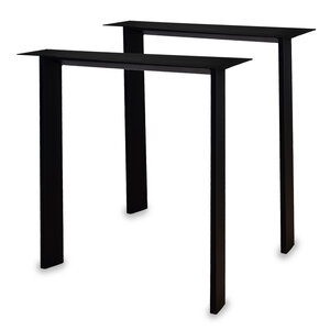 N-tafelpoot zwart (set) - metaal - 2x10 cm - h: 72 cm - b: 70-78 cm