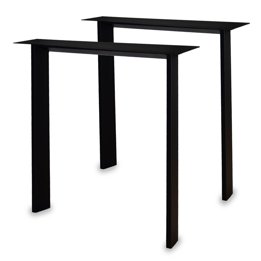 Zwarte N-poten (set) - staal / ijzer - 2x10 cm - hoogte: 72 cm - breedte (montageplaat): 78 cm - breedte (onderzijde): 70 cm - tafelpoot metaal zwart gecoat Zwarte N-poten (set) - staal / ijzer - 2x10 cm - hoogte: 72 cm - breedte (montageplaat): 78 cm - breedte (onderzijde): 70 cm - tafelpoot metaal zwart gecoat
