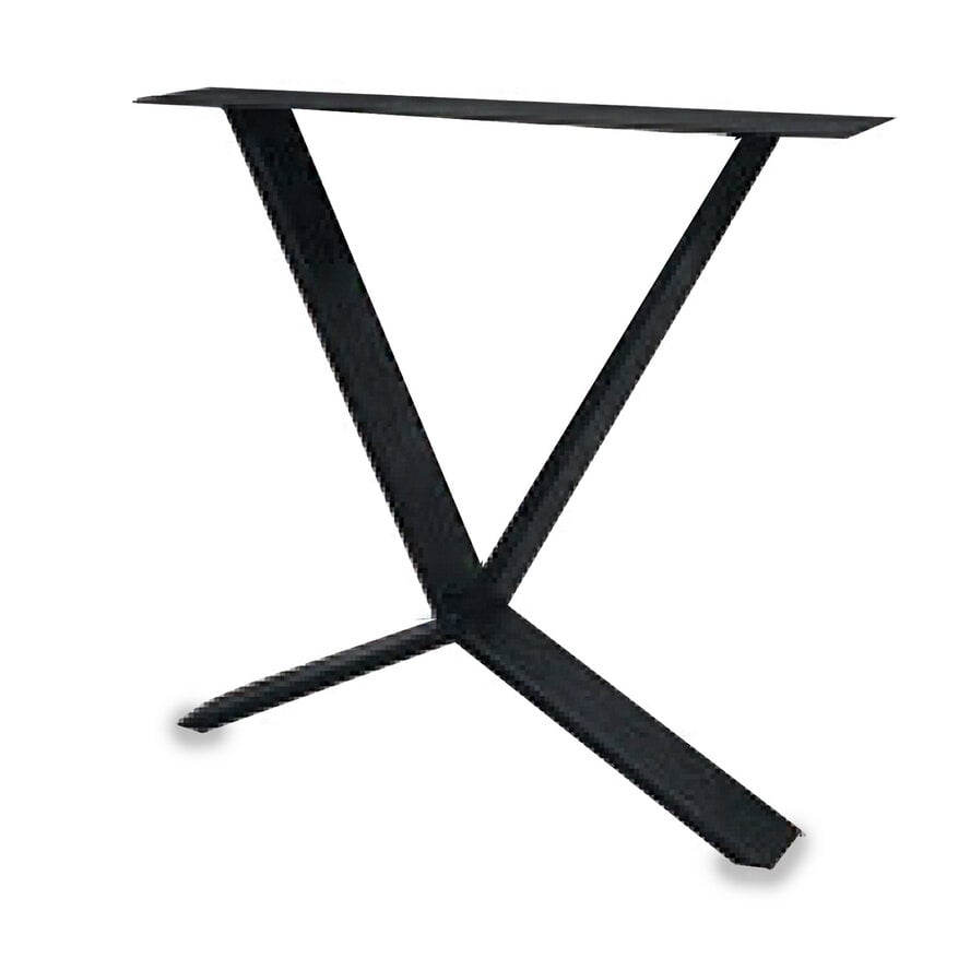 Zwarte X-speciaal poten (set) - staal / ijzer - 2x10 cm - hoogte: 72 cm - breedte (montageplaat): 78 cm - tafelpoot metaal zwart gecoat Zwarte X-speciaal poten (set) - staal / ijzer - 2x10 cm - hoogte: 72 cm - breedte (montageplaat): 78 cm - tafelpoot metaal zwart gecoat