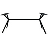 Zwart x-poot frame tafelonderstel (3-delig) - staal / ijzer - afmeting: 70x146 cm - breedte montageplaat: 78 cm - hoogte: 72 cm - kruispoot onderstel metaal zwart gecoat