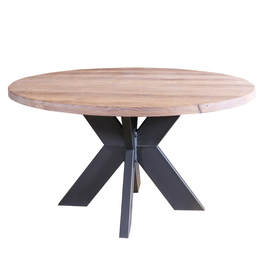 Eiken rond tafelblad - diverse afmetingen - rustiek eikenhout - 4 cm dik (1 laag massief) - 8-12% KD - voor binnen Eiken rond tafelblad - diverse afmetingen - rustiek eikenhout - 4 cm dik (1 laag massief) - 8-12% KD - voor binnen