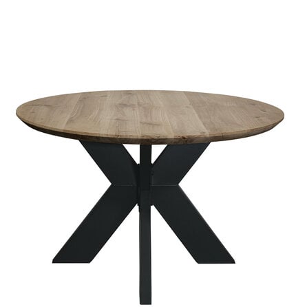 Eiken rond tafelblad - verjongd - diverse (vaste) afmetingen - rustiek eikenhout - 4 cm dik (1 laag massief) - 8-12% KD - voor binnen