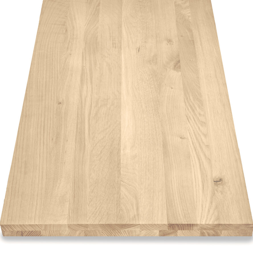 Eiken blad - op maat - 4 cm dik (2-laags) - eiken paneel - rustiek eikenhout - 8-12% KD - voor binnengebruik Eiken blad - op maat - 4 cm dik (2-laags) - eiken paneel - rustiek eikenhout - 8-12% KD - voor binnengebruik