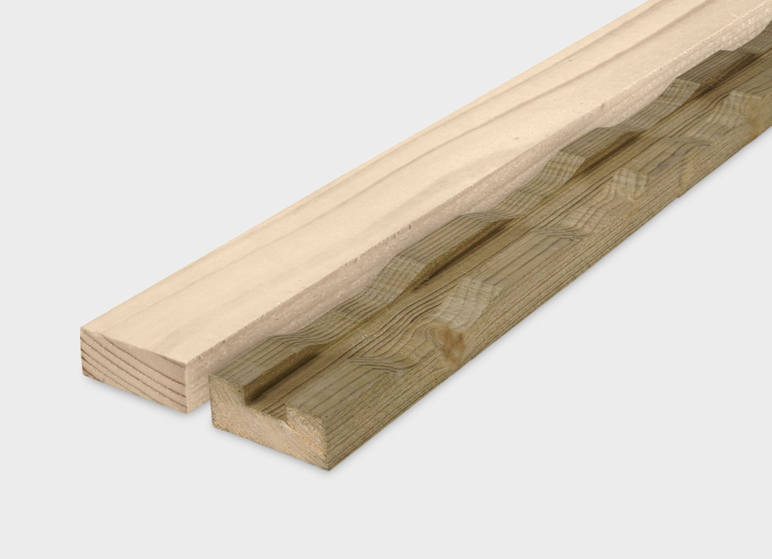 Halfronde Kastanje Houten Latten voor een Poort