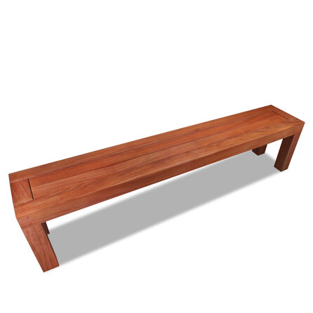 Padoek tuintafel bank - Luxe - 46 cm hoog - 37 cm breed - hardhout tuinbank van padouk (onbehandeld)