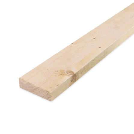 Vuren plank - 22x100 mm - fijnbezaagd / ruw - plank voor binnen - vurenhout KD 18-20%