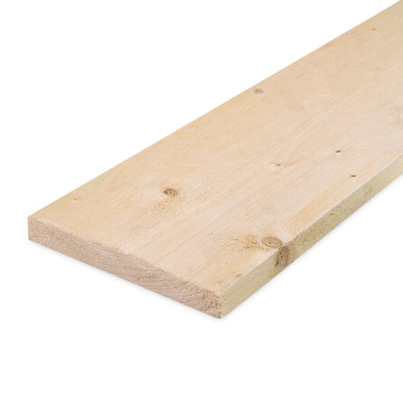 Vuren plank - 22x200 mm - fijnbezaagd / ruw - plank voor binnen - vurenhout KD 18-20%