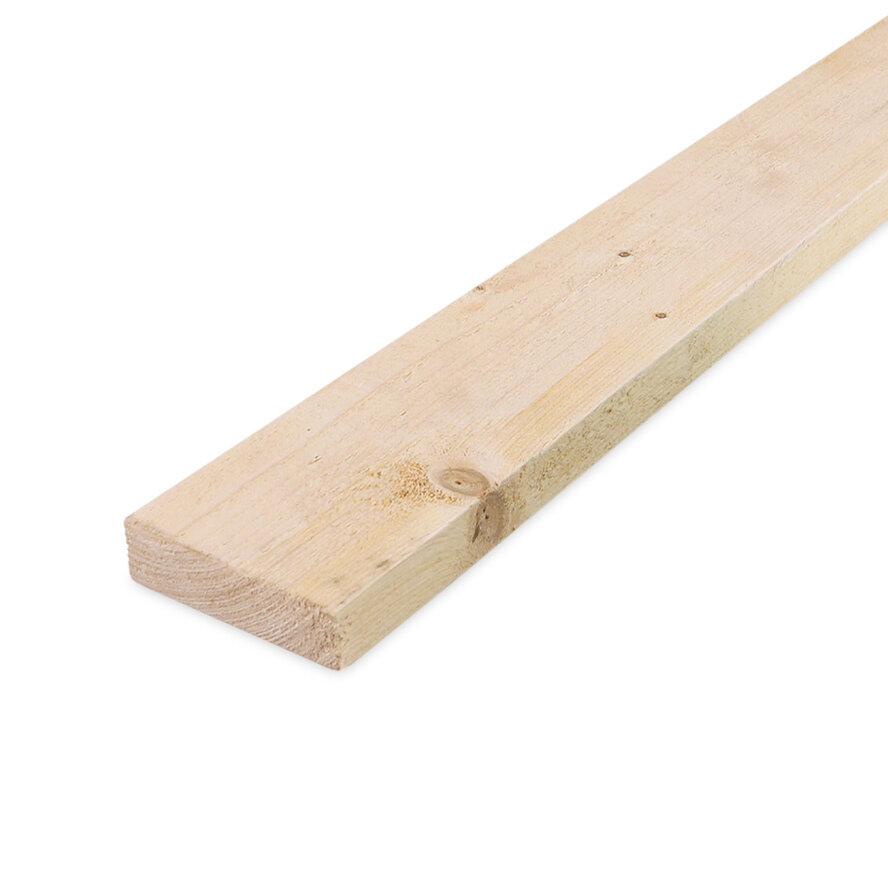Vuren plank - 32x125 mm - fijnbezaagd / ruw - plank voor binnen - vurenhout KD 18-20% Vuren plank - 32x125 mm - fijnbezaagd / ruw - plank voor binnen - vurenhout KD 18-20%