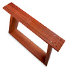 Padoek trapezium poot (set) - 4,5x14 cm "dik" - 72 cm hoog - 78-84 cm breed (montageplaat - onderzijde) - hardhout tuintafel trapeze tafelpoten van padouk, voor buiten