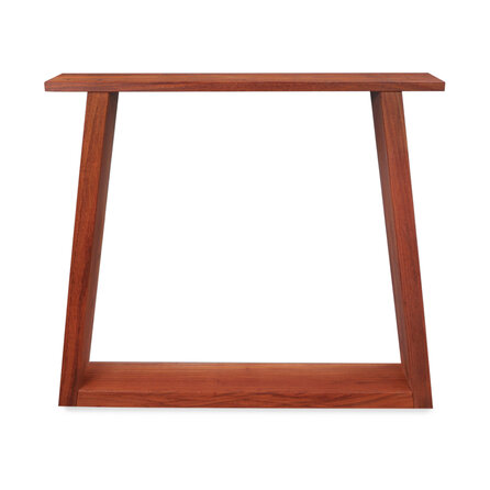 Padoek trapezium poot (set) - 4,5x14 cm "dik" - 72 cm hoog - 78-84 cm breed (montageplaat - onderzijde) - hardhout tuintafel trapeze tafelpoten van padouk, voor buiten