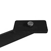Zwart dubbele x tafelonderstel (3-delig) - staal / ijzer - 1 cm massief - afmeting: 80x80 cm (montageplaat) - hoogte: 72 cm - centrale kruispoot metaal zwart gecoat