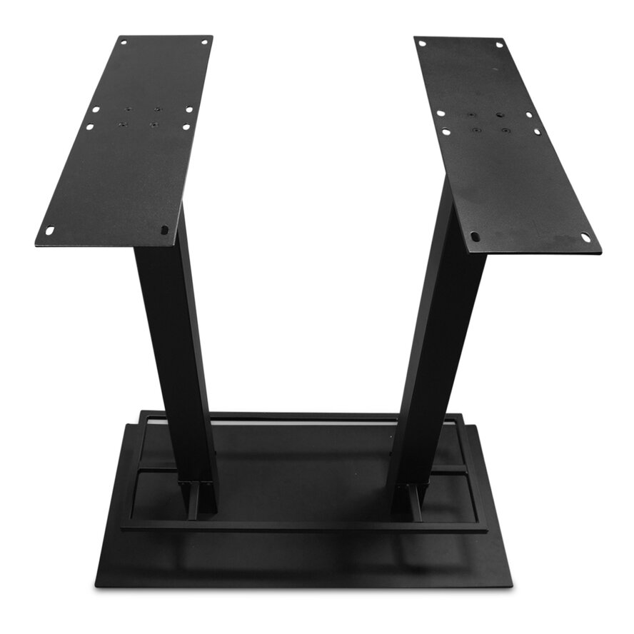 Gietijzeren bartafel onderstel DUO vierkant zwart - op voet - met voetrand - 8x8 cm - 108 cm hoog - 45x98 cm (voet)plaatafmeting - Zwart gecoat (fijnstructuur) Gietijzeren bartafel onderstel DUO vierkant zwart - op voet - met voetrand - 8x8 cm - 108 cm hoog - 45x98 cm (voet)plaatafmeting - Zwart gecoat (fijnstructuur)