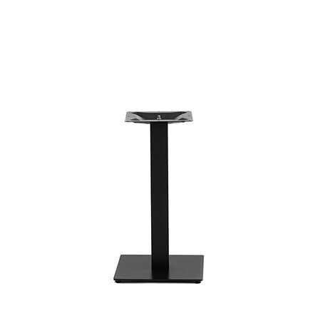 Gietijzeren (horeca)tafel onderstel vierkant zwart - op voet - 8x8 cm - 72 cm hoog - 40x40 cm (voet)plaatafmeting - Zwart gecoat (fijnstructuur)