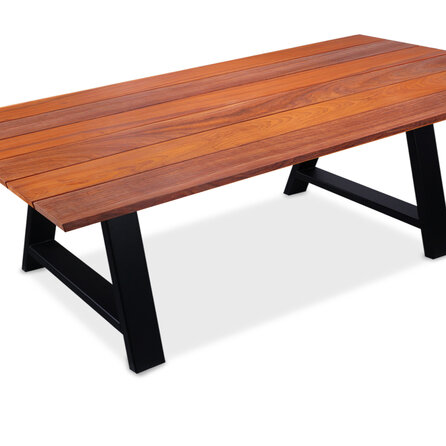 Padoek tuintafel - Trendy - 2,1 cm dik - hardhout buitentafel van padouk (onbehandeld)