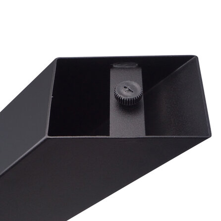 Zwarte X-poten (set) - staal / ijzer - 8x8 cm - hoogte: 72 cm - breedte (montageplaat): 78 cm - tafelpoot metaal zwart gecoat