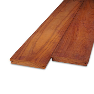 Padoek B-fix plank - 21x115 mm - geschaafd - AD