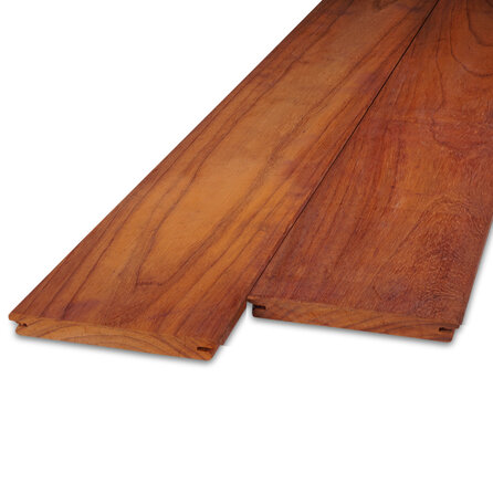 Padoek B-fix plank - 21x170 mm - geschaafd - B-fix rabat- & vlonderplank - padouk hardhout AD 20-25%