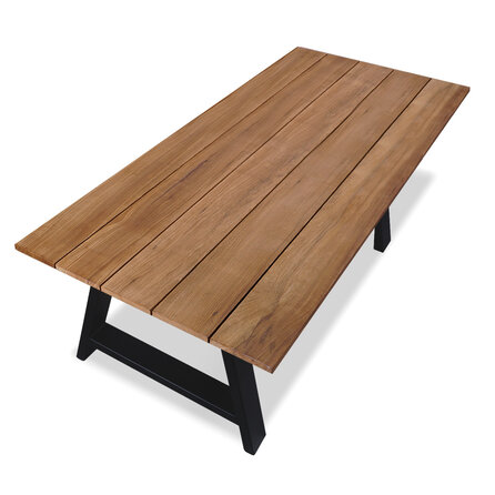 Fraké noir tuintafel - Robuust - 2,1 cm dik - thermowood buitentafel van fraké (onbehandeld)