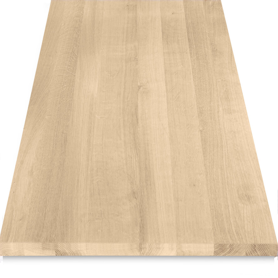 Eiken blad - op maat - 4 cm dik (1-laags) - brede lamellen - eiken paneel - foutvrij eikenhout - 8-12% KD - voor binnengebruik Eiken blad - op maat - 4 cm dik (1-laags) - brede lamellen - eiken paneel - foutvrij eikenhout - 8-12% KD - voor binnengebruik