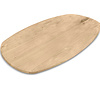 Eiken Deens ovaal tafelblad - diverse afmetingen - XXL lamellen - rustiek eikenhout - 3 cm dik (1 laag massief) - 8-12% KD - voor binnen