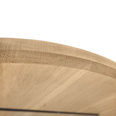 Eiken ovaal tafelblad - diverse afmetingen - XXL lamellen - rustiek eikenhout - 2,5 cm dik (1 laag massief) - 8-12% KD - voor binnen