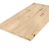 Eiken tafelblad - diverse afmetingen - XXL lamellen - rustiek eikenhout - 4 cm dik (1 laag massief) - 8-12% KD - voor binnen