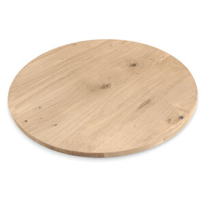 Eiken rond tafelblad - XXL lamellen - rustiek eikenhout - 3 cm dik