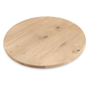 Eiken rond tafelblad - XXL lamellen - rustiek eikenhout - 4 cm dik