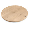 Eiken rond tafelblad - diverse afmetingen - XXL lamellen - rustiek eikenhout - 2,5 cm dik (1 laag massief) - 8-12% KD - voor binnen