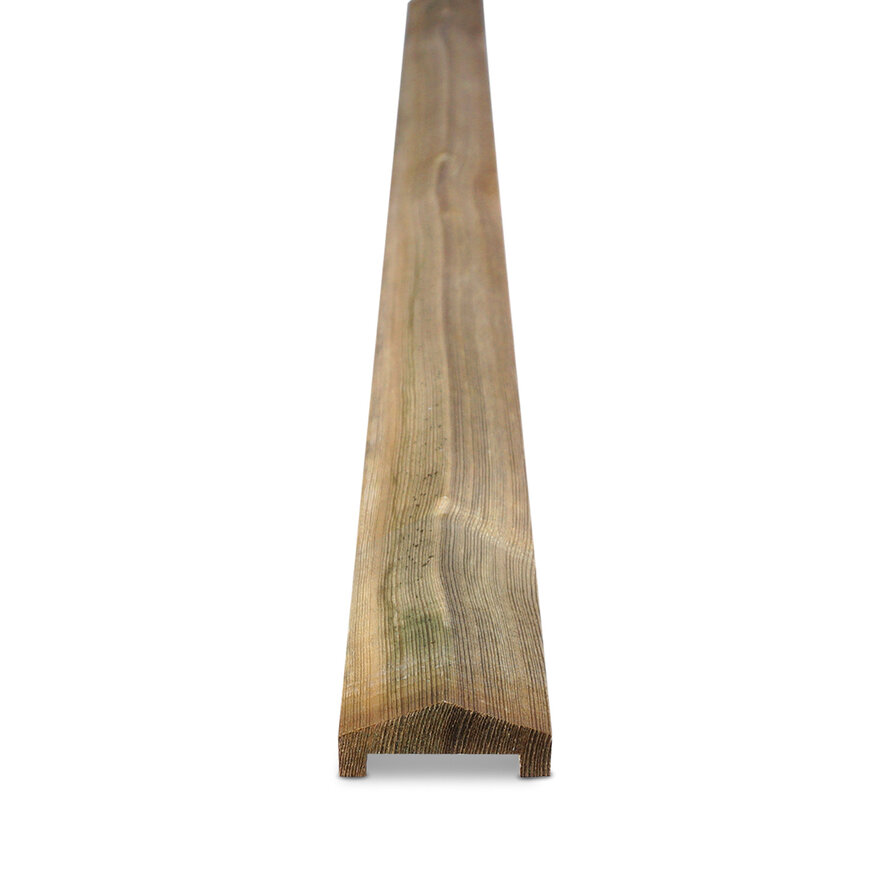 Geïmpregneerd grenen U profiel - 45x88 mm - geschaafd - afdeklat - geïmpregneerd grenenhout KD 18-20% Geïmpregneerd grenen U profiel - 45x88 mm - geschaafd - afdeklat - geïmpregneerd grenenhout KD 18-20%