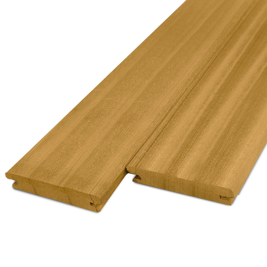 Guariuba B-fix plank - 21x143 mm - geschaafd - B-fix rabat- & vlonderplank - guariuba hardhout KD 18-20% Guariuba B-fix plank - 21x143 mm - geschaafd - B-fix rabat- & vlonderplank - guariuba hardhout KD 18-20%