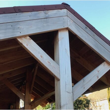 Douglas balk - 190x190 mm - geschaafd - balk voor buiten - douglashout KD 18-20%
