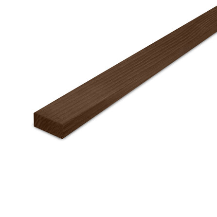 Thermo essen lat - 21x43 mm - geschaafd - houten lat voor buiten - thermisch gemodificeerd essenhout KD 8-12%