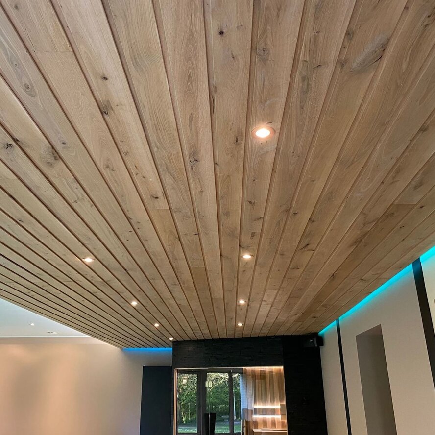 Eiken channelsiding - 21x115 mm - geschaafd - channel siding - eikenhout KD 8-12% Eiken channelsiding - 21x115 mm - geschaafd - channel siding - eikenhout KD 8-12%