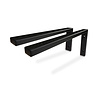 Zwarte plankdrager staal L-vorm - 20x10 cm - SET (2 stuks) - incl. zwarte poedercoating